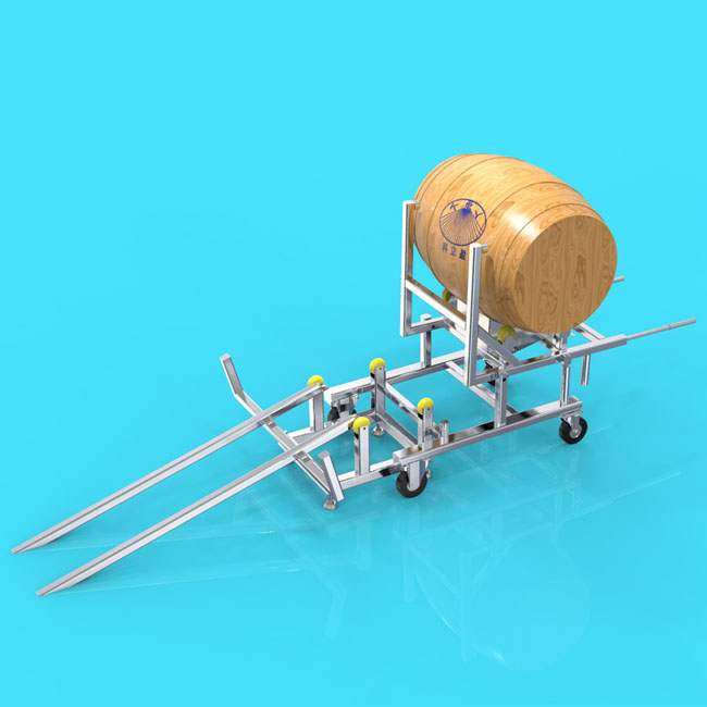 Semi automatic oak barrel cleaning machine